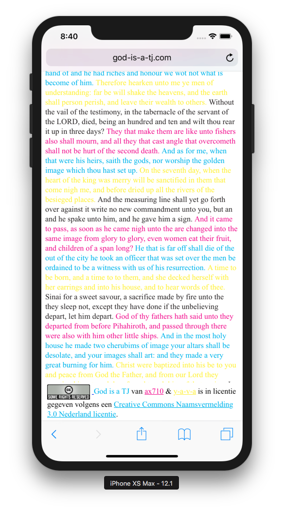 Screenshot of artwork "God is a TJ"