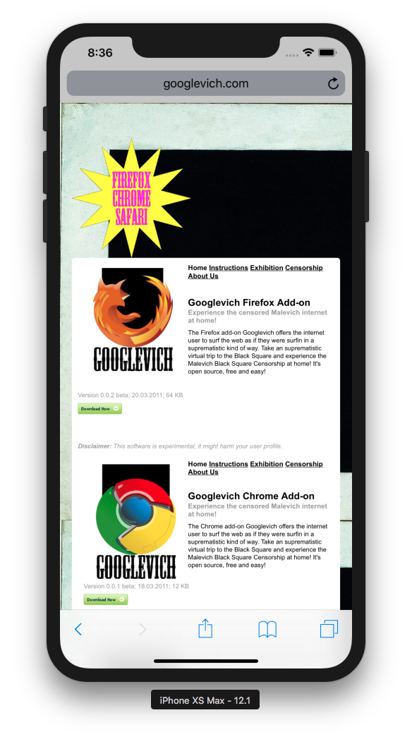 Screenshot of artwork Googlevich