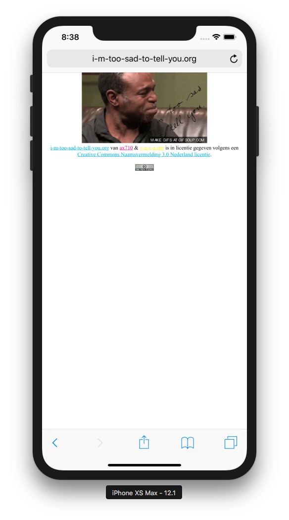 Screenshot of artwork "I'm too sad to tell you"