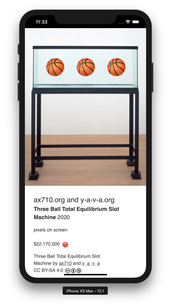 Screenshot of artwork Three Ball Total Equilibrium Slot Machine