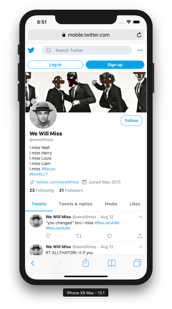 Screenshot of artwork "we will miss"